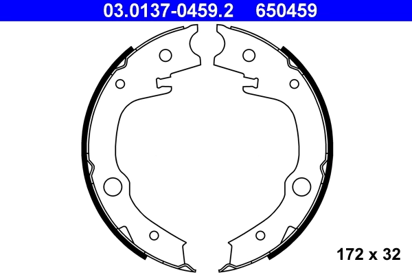 Brake Shoe Set, parking brake 03.0137-0459.2