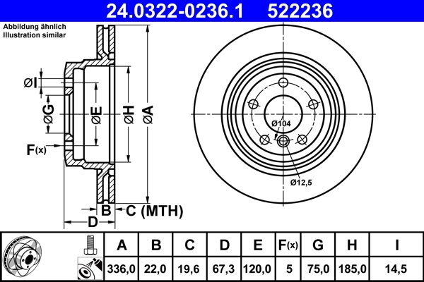 Brake Disc PowerDisc 24.0322-0236.1