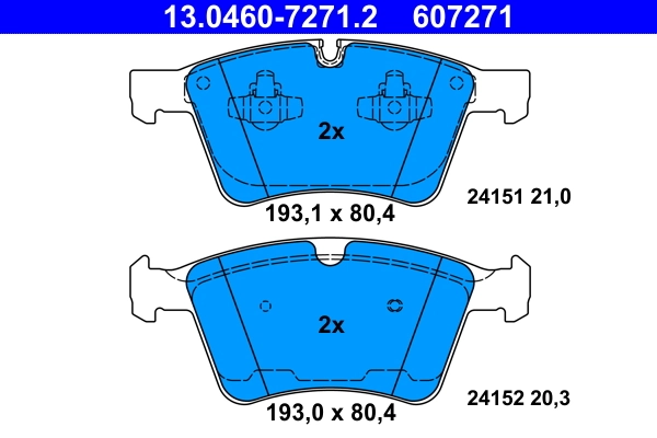 Brake Pad Set, disc brake 13.0460-7271.2