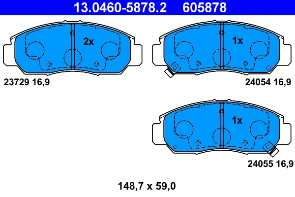 Brake Pad Set, disc brake 13.0460-5878.2