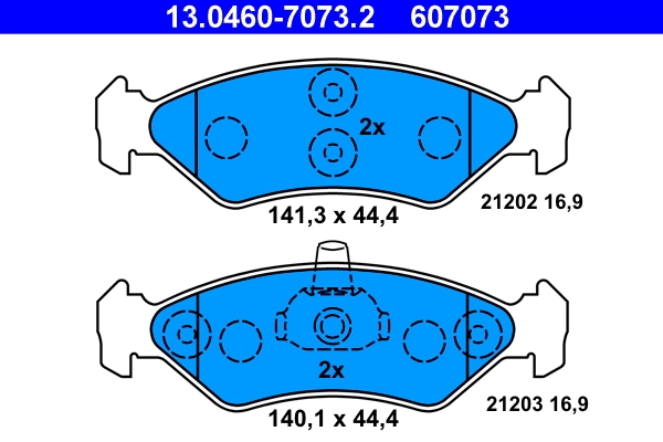 Brake Pad Set, disc brake 13.0460-7073.2