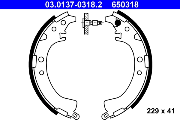 Brake Shoe Set 03.0137-0318.2