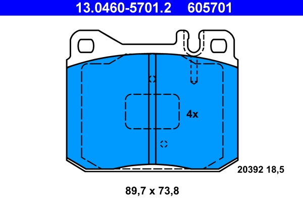 Brake Pad Set, disc brake 13.0460-5701.2