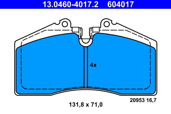 Brake Pad Set, disc brake 13.0460-4017.2