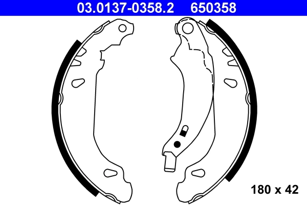 Brake Shoe Set 03.0137-0358.2