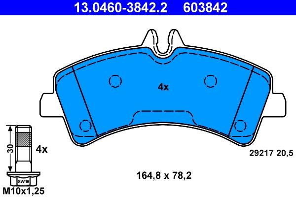 Brake Pad Set, disc brake 13.0460-3842.2