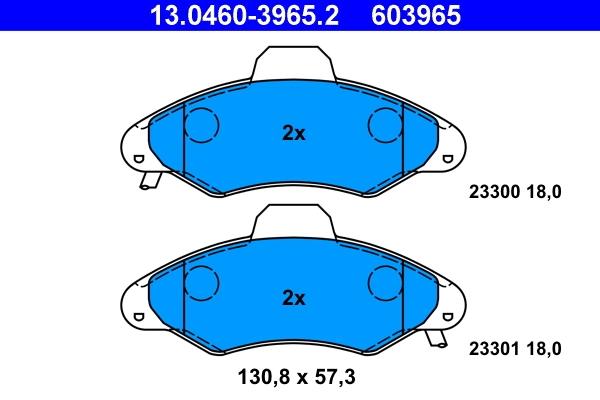Brake Pad Set, disc brake 13.0460-3965.2