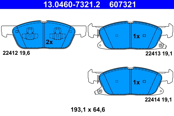Brake Pad Set, disc brake 13.0460-7321.2