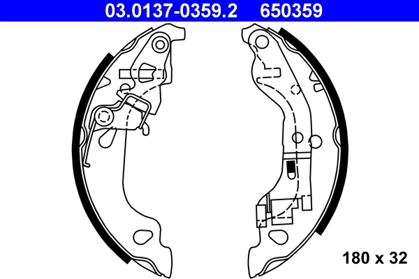 Brake Shoe Set 03.0137-0359.2