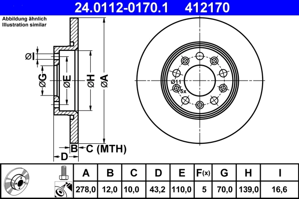 Brake Disc 24.0112-0170.1