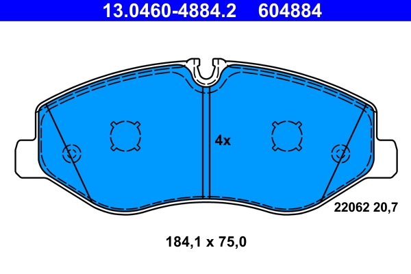 Brake Pad Set, disc brake 13.0460-4884.2