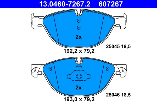 Brake Pad Set, disc brake 13.0460-7267.2