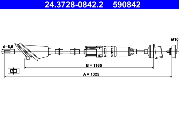 Cable Pull, clutch control 24.3728-0842.2