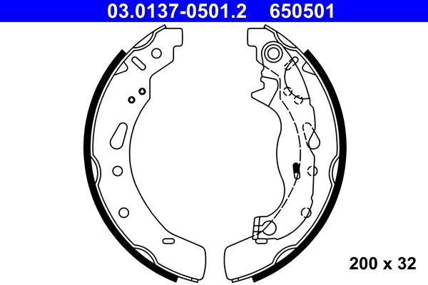 Brake Shoe Set 03.0137-0501.2