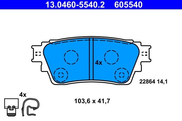 Brake Pad Set, disc brake 13.0460-5540.2