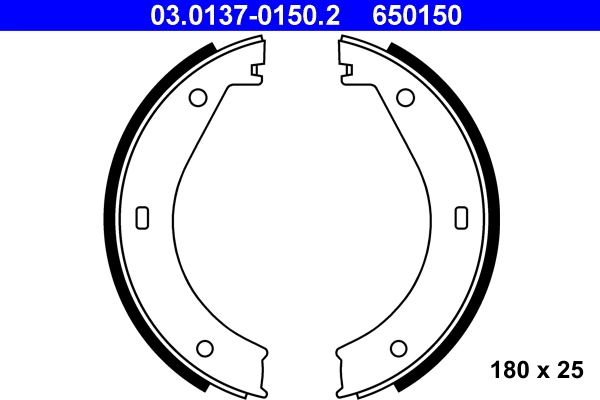 Brake Shoe Set, parking brake 03.0137-0150.2