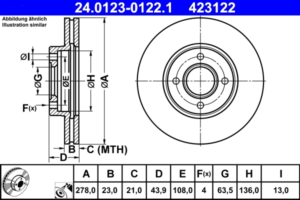 Brake Disc 24.0123-0122.1