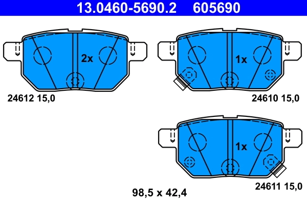 Brake Pad Set, disc brake 13.0460-5690.2