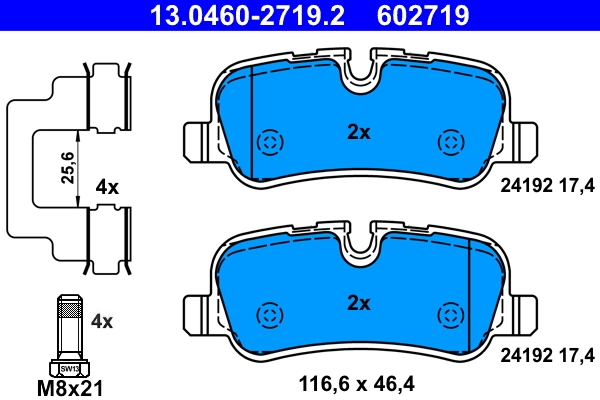 Brake Pad Set, disc brake 13.0460-2719.2
