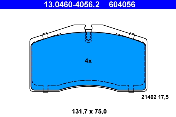 Brake Pad Set, disc brake 13.0460-4056.2