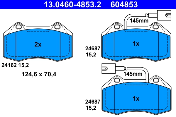 Brake Pad Set, disc brake 13.0460-4853.2