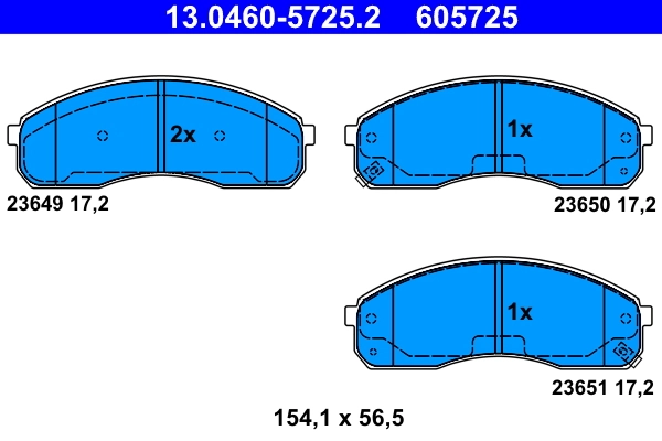 Brake Pad Set, disc brake 13.0460-5725.2