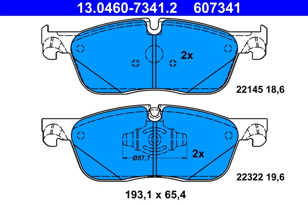 Brake Pad Set, disc brake 13.0460-7341.2