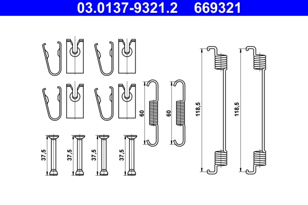 Accessory Kit, brake shoes 03.0137-9321.2