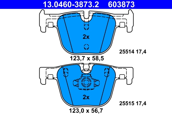 Brake Pad Set, disc brake 13.0460-3873.2