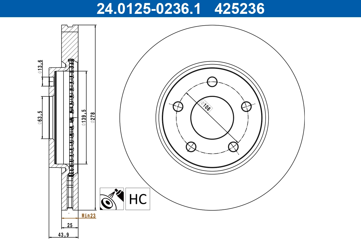 Brake Disc 24.0125-0236.1