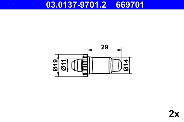 Accessory Kit, parking brake shoes adjusting nut 03.0137-9701.2
