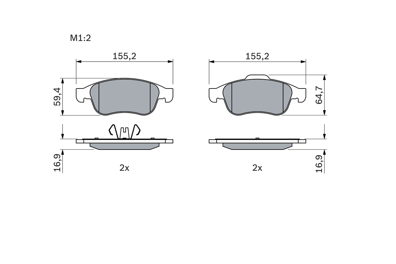 Brake Pad Set, disc brake 0 986 494 441