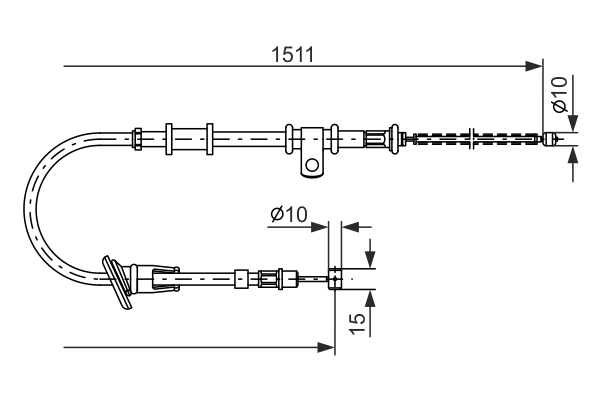BOSCH 1 987 477 677 Cable Pull, parking brake