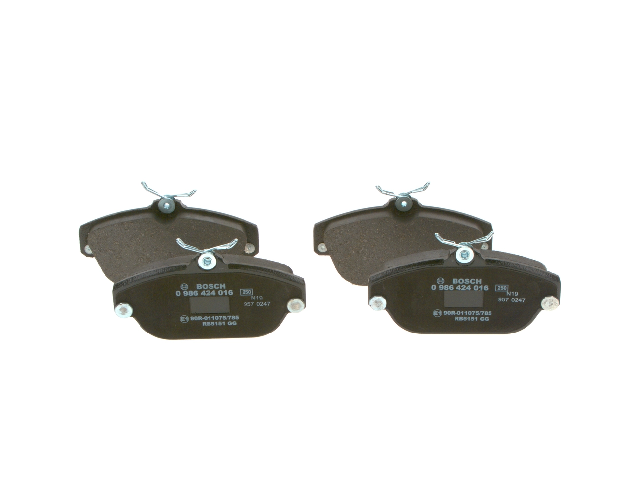Brake Pad Set, disc brake 0 986 424 016