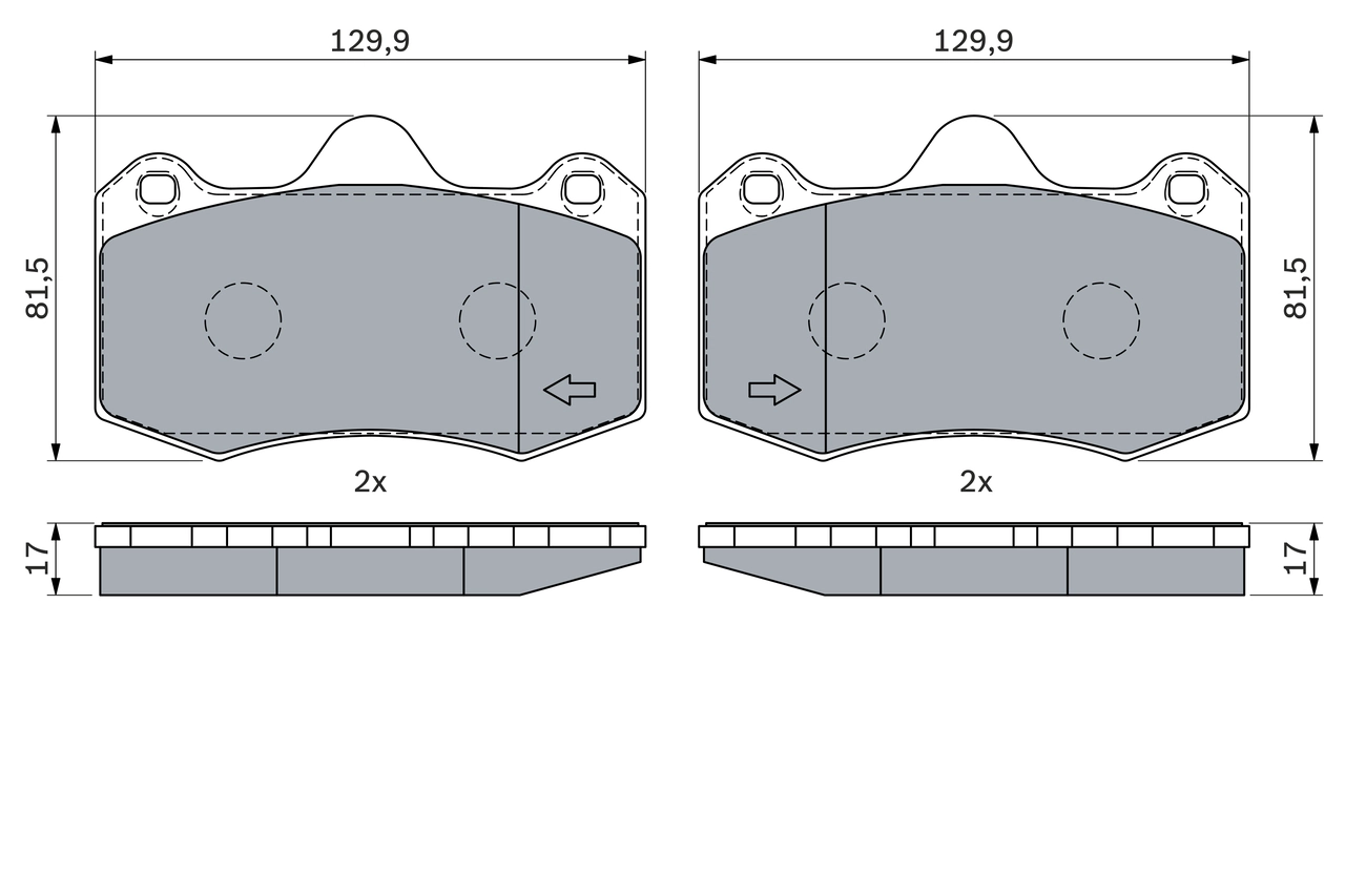 Brake Pad Set, disc brake 0 986 424 399