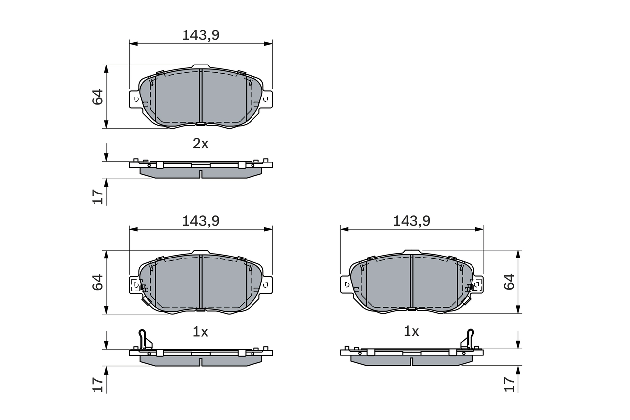 Brake Pad Set, disc brake 0 986 494 882