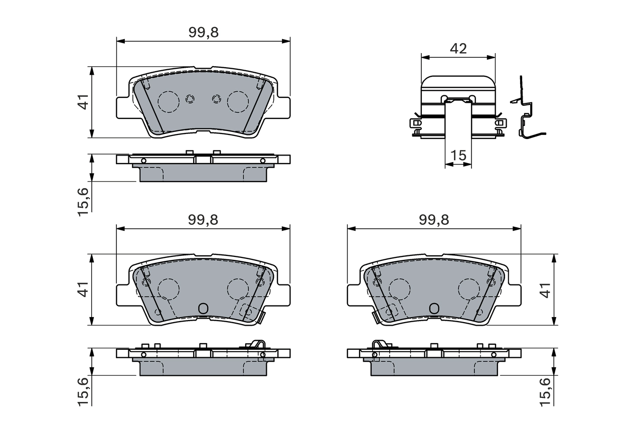 Brake Pad Set, disc brake 0 986 460 172