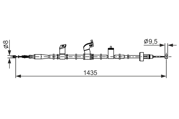 BOSCH 1 987 482 843 Cable Pull, parking brake