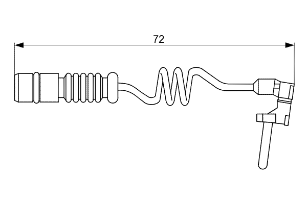 Warning Contact, brake pad wear 1 987 473 057