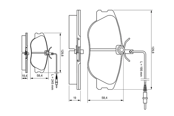 Brake Pad Set, disc brake 0 986 424 033