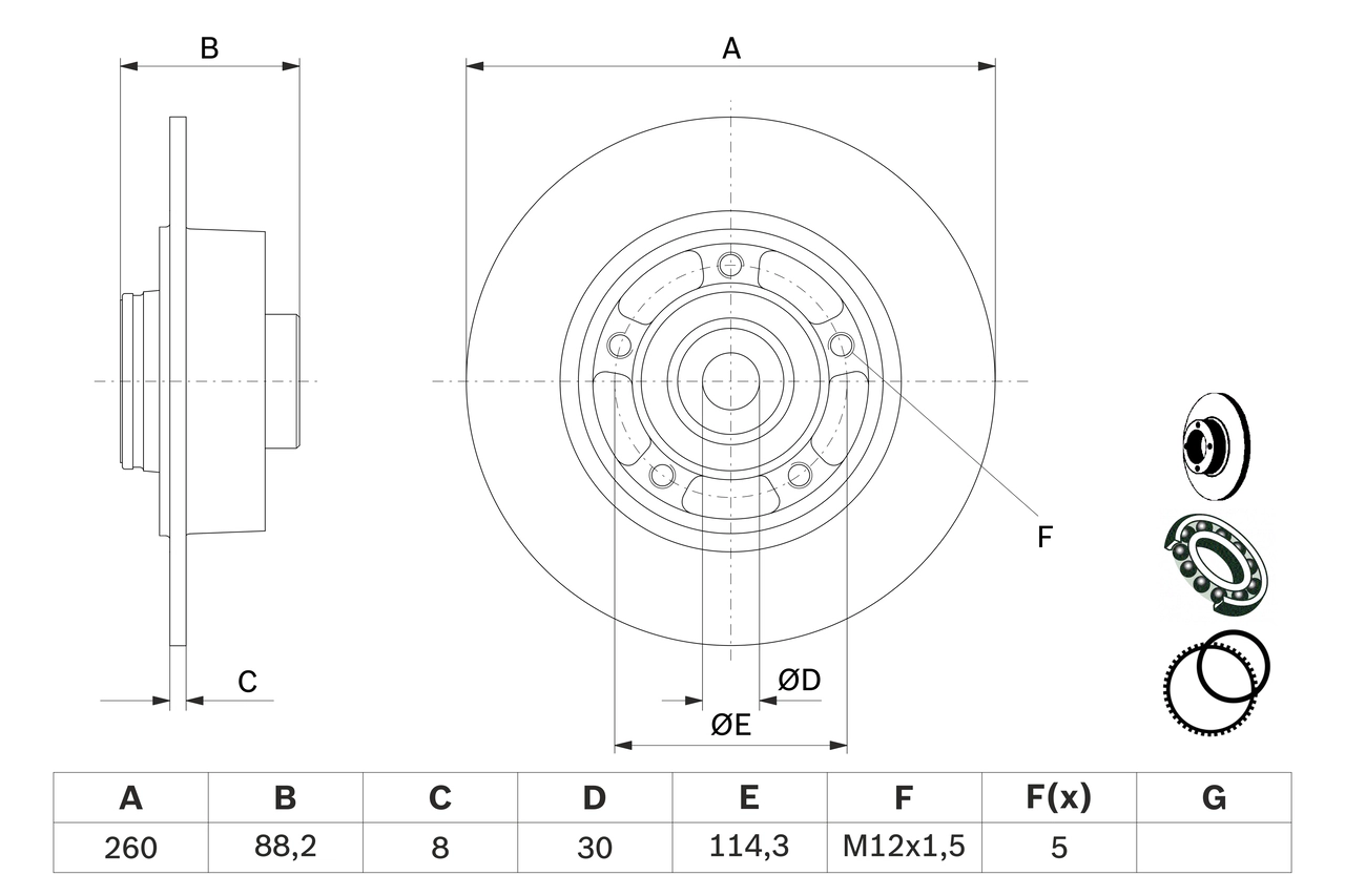 Brake Disc 0 986 479 C88