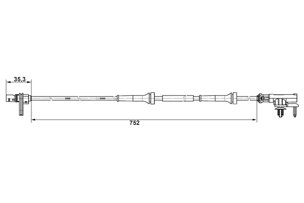 Sensor, wheel speed 0 265 007 638