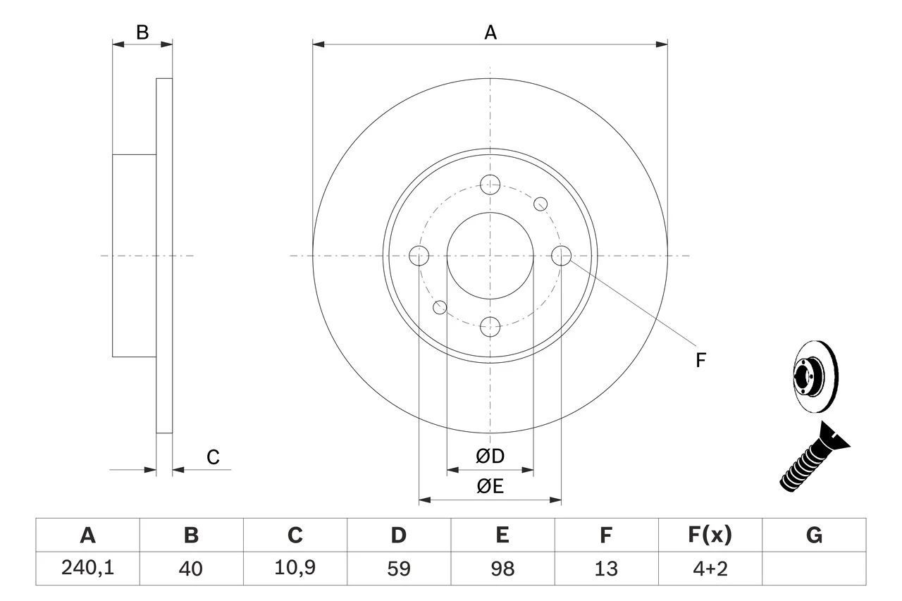 Brake Disc 0 986 478 342