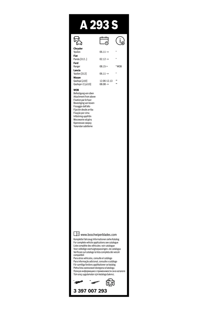 BOSCH 3 397 007 293 Wiper Blade