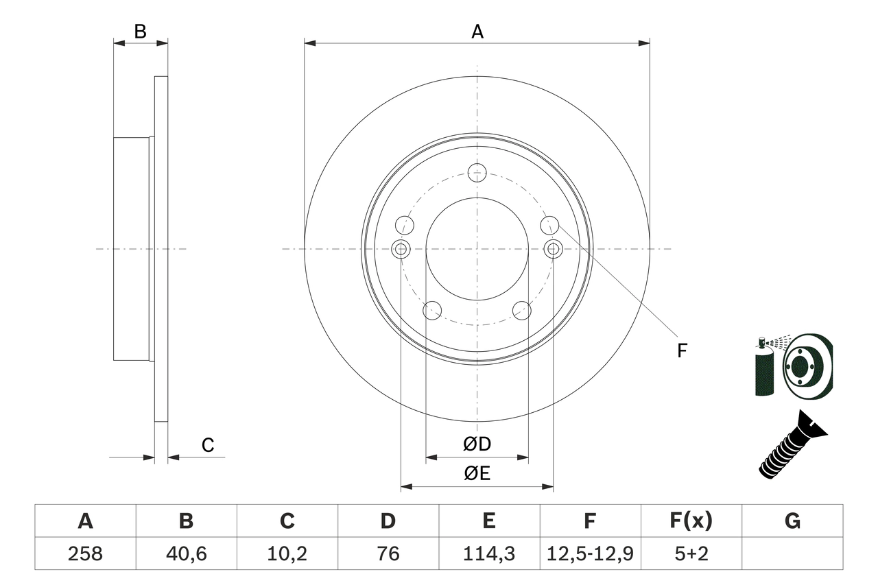 Brake Disc 0 986 479 E68