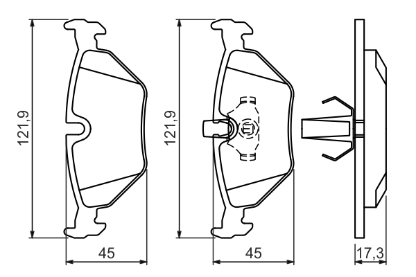 Brake Pad Set, disc brake 0 986 494 009