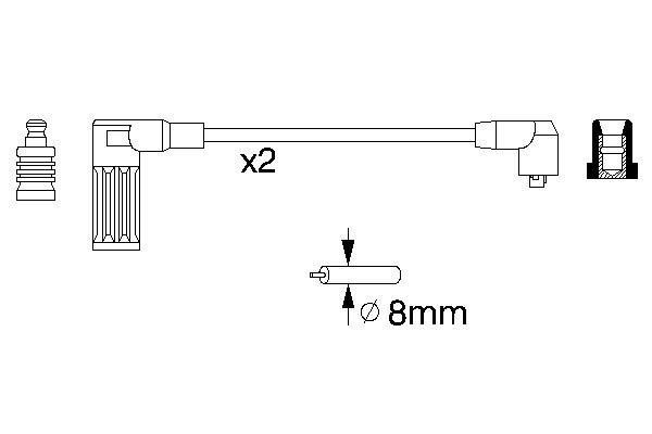 BOSCH 0 986 356 752 Ignition Cable Kit