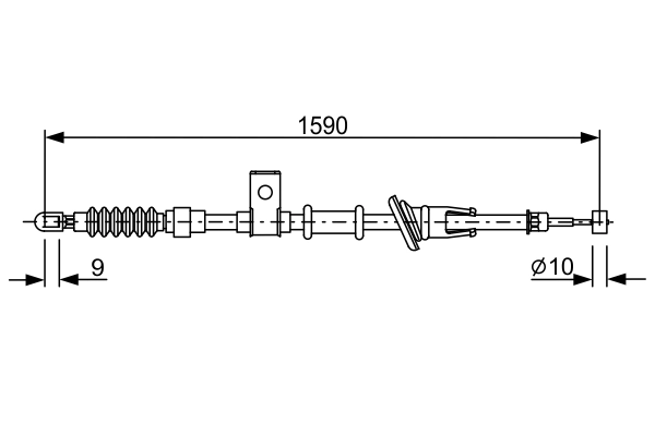 BOSCH 1 987 477 878 Cable Pull, parking brake