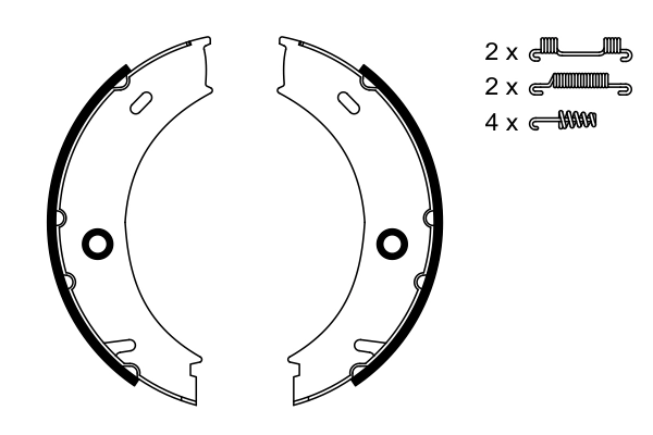 Brake Shoe Set, parking brake 0 986 487 611
