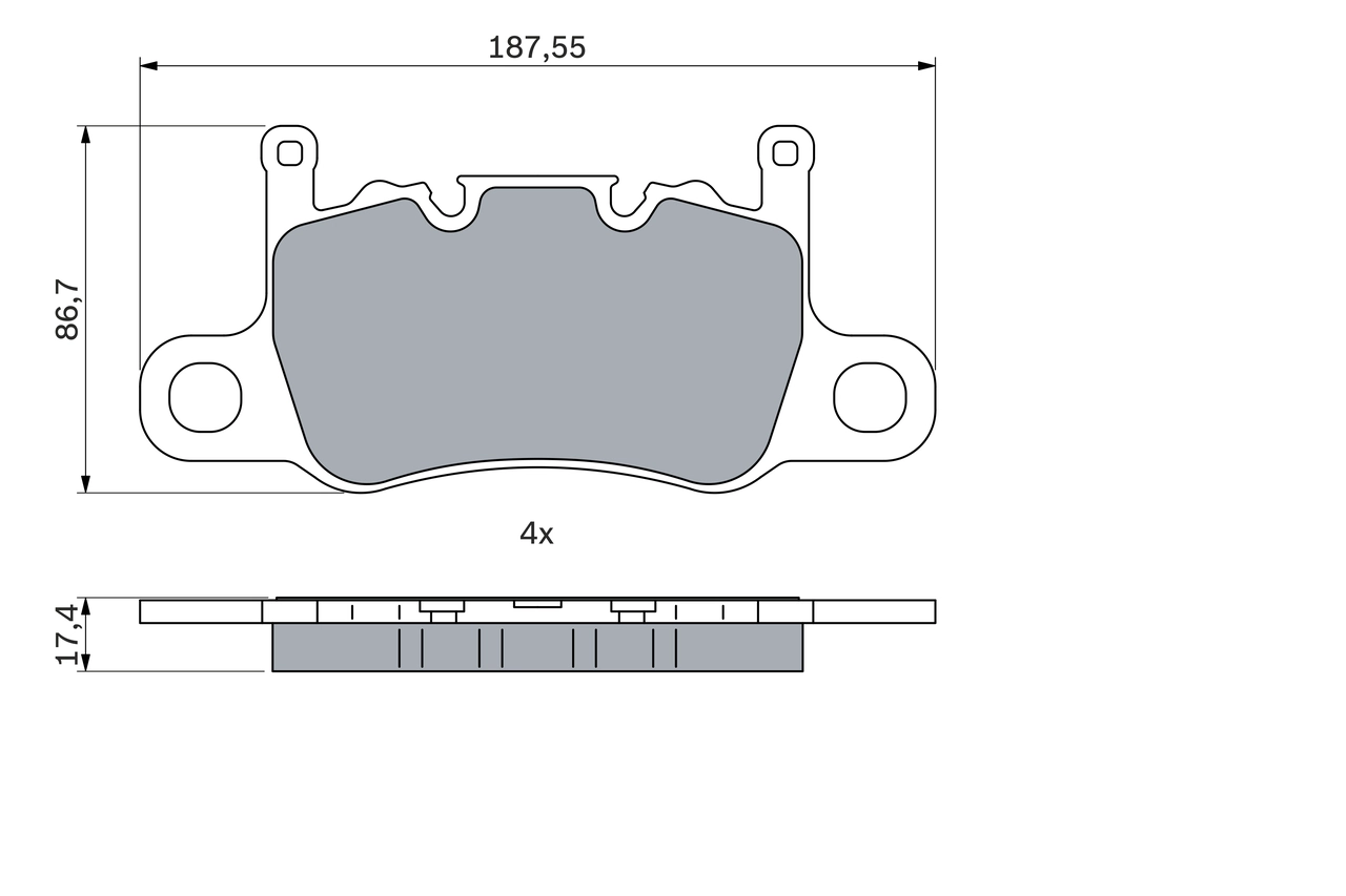 Brake Pad Set, disc brake 0 986 424 605